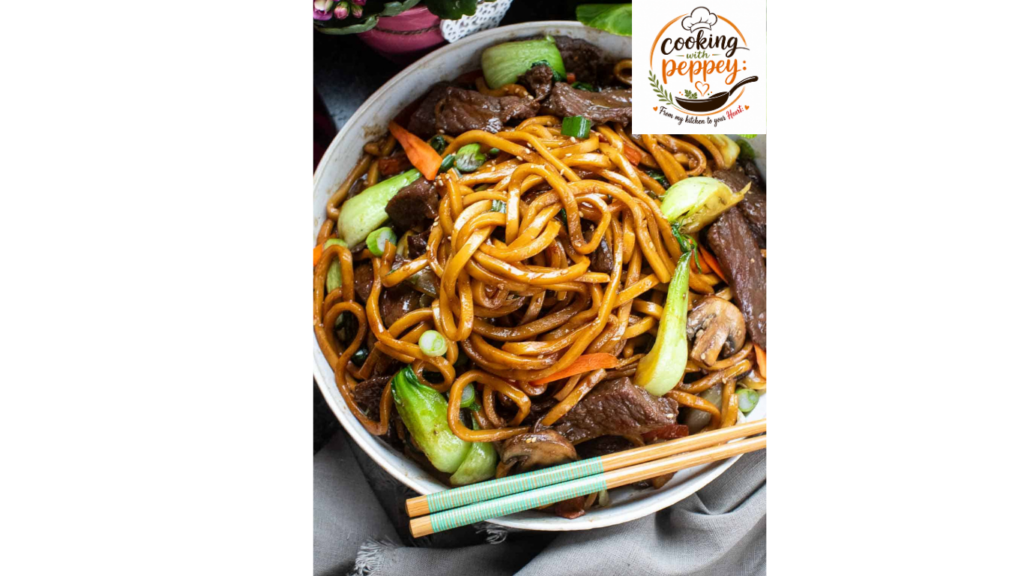 beef udon stir fry, Japanese Noodles